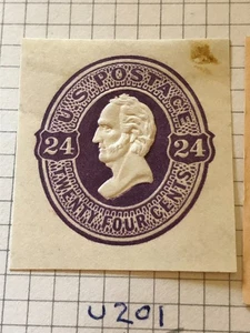 USA Stamped Envelopes U201 24c purple, 1875, mint, CV $175 - Picture 1 of 1