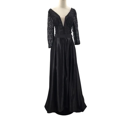 FORMAL 16 2X Plus black sequin heavy corset formal gala gown maxi dress NEW B107 - Image 1 of 4