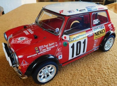 1:10 Tamiya FWD RC-Car Rover Mini Cooper RMC ´94 fertig aufgebaut -MASTERPIECE- - Bild 1 von 4