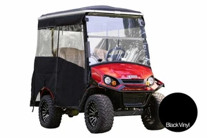 Boîtier de chariot de golf en vinyle noir Red Dot pour EZGO Express S4 Elite avec dessus 80" - Photo 1/7