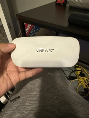 ~NINE WEST~ Glossy White Hardshell Sunglasses Case - Image 1 of 3