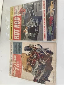 2 Vintage Magazine 1- Motor Life Aug. 1955, 1- Hot Rod Mar. 1958 (see Photos) - Picture 1 of 11