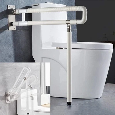 Stützgriff WC Klappgriff Aufstehhilfe Stütz 60cm weiß Toilettengriff Bis 200Kg - - Bild 1 von 4