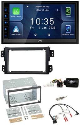 JVC DAB Bluetooth Lenkrad USB 2DIN Autoradio für Opel Agila B Suzuki Splash 2008 - Bild 1 von 4