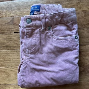 Polo Ralph Lauren Girls Skinny Corduroy Pants Light Pink Size 6 Winter Fall - Picture 1 of 8