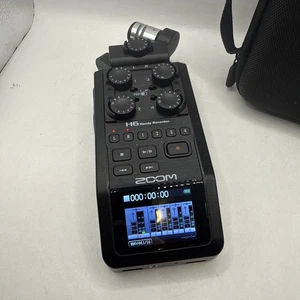 Zoom H6 Handy Recorder XYH-6 Stereo Mic BLK Black with Case Tested - Picture 1 of 11