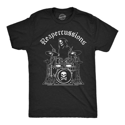 Camisetas divertidas para hombre Reapercussions sarcástico baterista gráfico novedad camiseta para hombre Foto 1 de 4