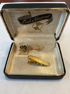 Clip de corbata y cadena Lord Newport vintage tono dorado. Ver fotos para más detalles - Imagen 1 de 10