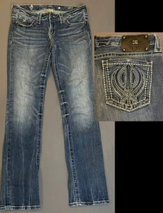 D9 JETT Straight Leg Jeans Damen Größe 27 Blau Denim Low Rise Y2K Medium Wash - Bild 1 von 18