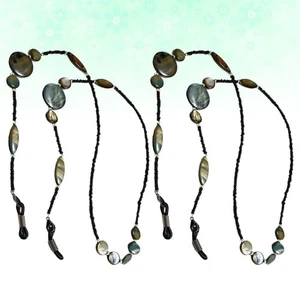 2pcs Retro Beads Eyeglasses Strap Beads Pendant Cord Elegant - Picture 1 of 11