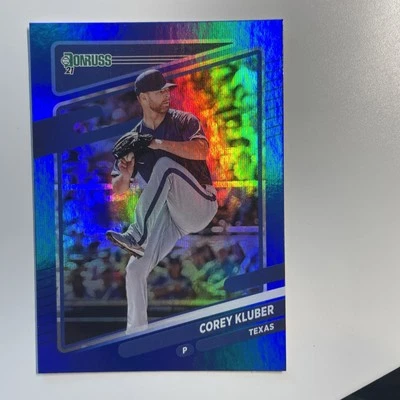 2021 Donruss COREY KLUBER blue - Image 1 of 2