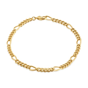 Boccia Armband Titan 03051-02 Reintitan Armbandkette poliert goldplattiert 20 cm - Picture 1 of 6