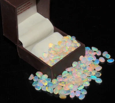 Piedra preciosa suelta ópalo de fuego Welo etíope natural AAA 6x4 mm Foto 1 de 4