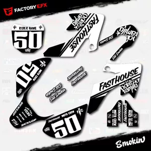 Black & White Smokin Racing Graphics Kit fits 13-25 Honda Crf50 CRF 50 Decals - Foto 1 di 8