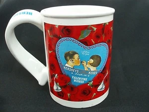 Taza de café Hersey's Kisses deseos de San Valentín diseño nostálgico taza de cacao caliente - Imagen 1 de 9