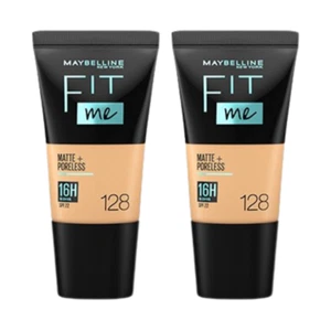 Maybelline Fit Me Matte & Poreless 16 Hour Foundation Tube 18ml – 128 Warm Nude - Bild 1 von 2