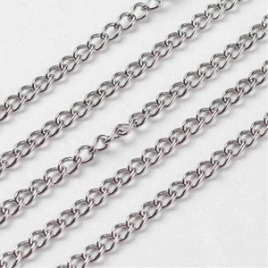 1 METRE 3x2mm HYPOALLERGENIC STAINLESS STEEL WELDED CHAINS - Picture 1 of 1