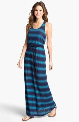Maxi Vestido Lucky Brand Stevee Spray Tie Dye - Azul - Talla Grande (L) Precio de venta sugerido por el fabricante $99 Foto 1 de 4