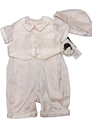 Christening boy set Sarah Louise England Baby Baptism  6 Months NWT 3 Piece - Image 1 of 4