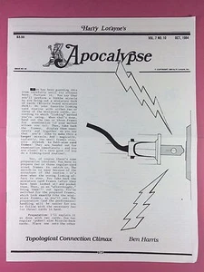 Harry Lorayne's Apocalypse - Magier Newsletter Vol.7/No.10 - 1984 - Magisch - Imagen 1 de 2