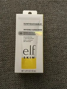 Elf Suntouchable! Everyday Invisible Sunscreen & Blurring Primer w/ SPF35 NEW - Picture 1 of 5