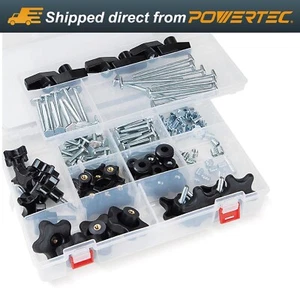 Kit de herrajes T-Track de accesorio de plantilla 128 piezas 1/4-20 roscas, perilla (71127) - Imagen 1 de 9