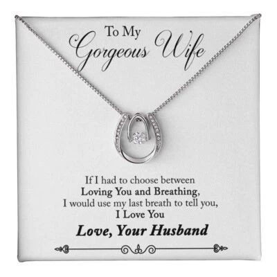 Collana moda regalo da marito per moglie gioielli con ciondolo in cristallo... - Immagine 1 di 4