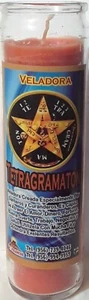 Vela Veladora Tetragramaton, Color Naranja/Naranja - Imagen 1 de 2