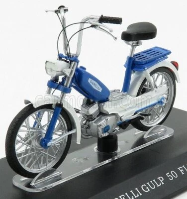 MODELLINO MOTORINO STATICO GARELLI GULP 50 FLEX BLU SILVER MODELLISMO SCALA 1/18 - Immagine 1 di 3