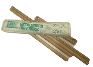 Needlework Lap Frames by Accent Industries Wood 15” and 24" x 12" Lot - Picture 1 of 4