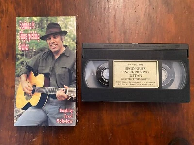 Beginner's Fingerpicking Guitar VHS Fred Sokolow Music How To VHS Instructional - Image 1 of 4