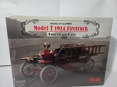 IMC 1-24 Scale 1914 Model T Firetruck American Sealed New Nice - Image 1 of 4
