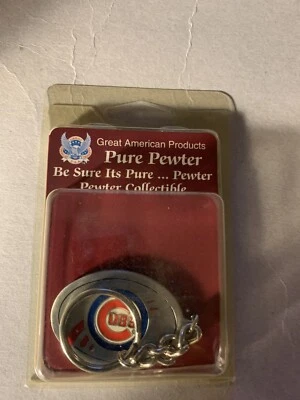 CHICAGO CUBS PURE PEWTER KEYCHAIN; PEWTER COLLECTIBLE; New And Sealed!!! - Image 1 of 3