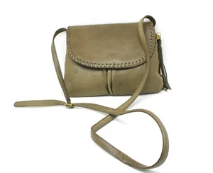 HOBO The Original Olive Green Leather Crossbody Tassel Bag - Picture 1 of 11