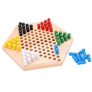 Chinese Checkers Wooden Colorful Chinese Checkers Board Game For Adults Kids GF0