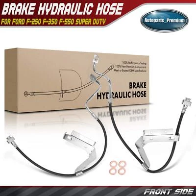 2x Manguera hidráulica de freno delantera izquierda y derecha para Ford F-250 F-350 F-550 Super Duty Foto 1 de 4