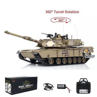 2.4Ghz Henglong 7.0 1/16 Plastic M1A2 Abrams RTR RC Tank 3918 W/ 360° Turret - Image 1 of 4