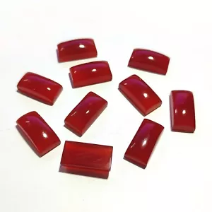Natural Indian Carnelian Loose Gemstone Rectangle Cabochon - Picture 1 of 7