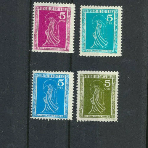 Costa Rica ( 1967 ) Christmas -Madonna & Child #RA33-36 Mint NH Complete Set - Image 1 of 1