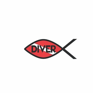 Christian Diver Aufkleber Fisch 200-17 - Bild 1 von 1
