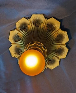 Art Deco BEARDSLEE~WILLIAMSON of Chicago Single Light bulb Ceiling Fixture - Picture 1 of 9