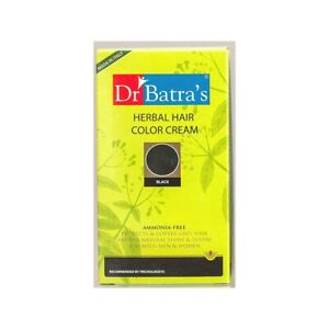 Dr Batra's Herbal Hair Color Cream Black 130gm With Natural Ingredients Unisex