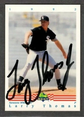 1992 Classic #323 Larry Thomas Sarasota White Sox Baseball Signed Autograph (D4) - Image 1 of 2