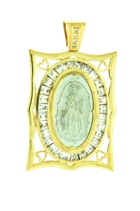 14k Gold Multi Tone Virgin Mary Guadalupe Religious 13.4 Gr Pendant 52 x 31 mm - Picture 1 of 3