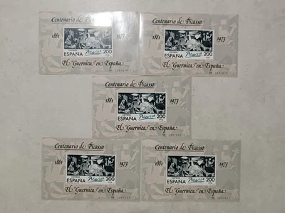 5 HOJAS BLOQUE DEL SELLOS DE 100 PTAS. GUERNICA. CENT. DE PICASSO.  EDIFIL 2631 - Imagen 1 de 2