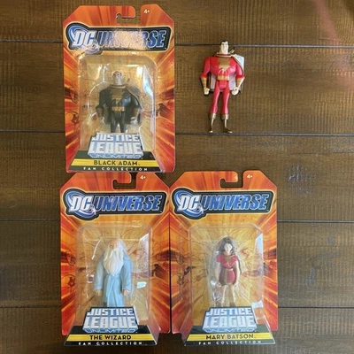 DC Universe Justice League Unlimited Shazam Mary Batson Black Adam Wizard LOT - Image 1 of 4
