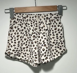 size 10 EUC ZARA Girl's Leopard Animal Print Soft Cotton Shorts - Picture 1 of 9