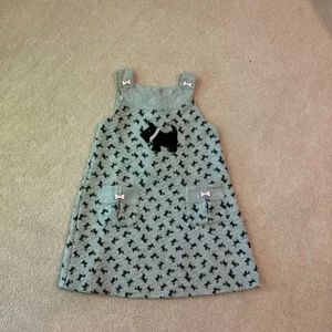 BLUEBERI BOULEVARD DRESS, 6, SCOTTY DOGS ON GRAY, POCKETS, SLEEVELESS JUMPER - Picture 1 of 3
