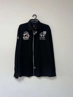 Camisa De Colección La Martina Buenos Aires Botón Argentina Negra Y2K Rara Para Hombre Talla XL Foto 1 de 4