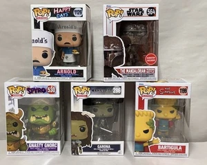 LOT OF 5 Assorted Funk Pops Star Wars, Simpson’s, Spyro, Arnold, Garona  - Picture 1 of 8